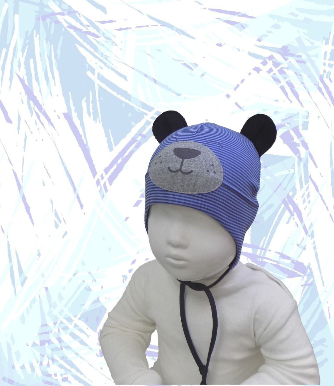 Шапка дет Мишка полосатый (АРТ. 22-318ТШМ)