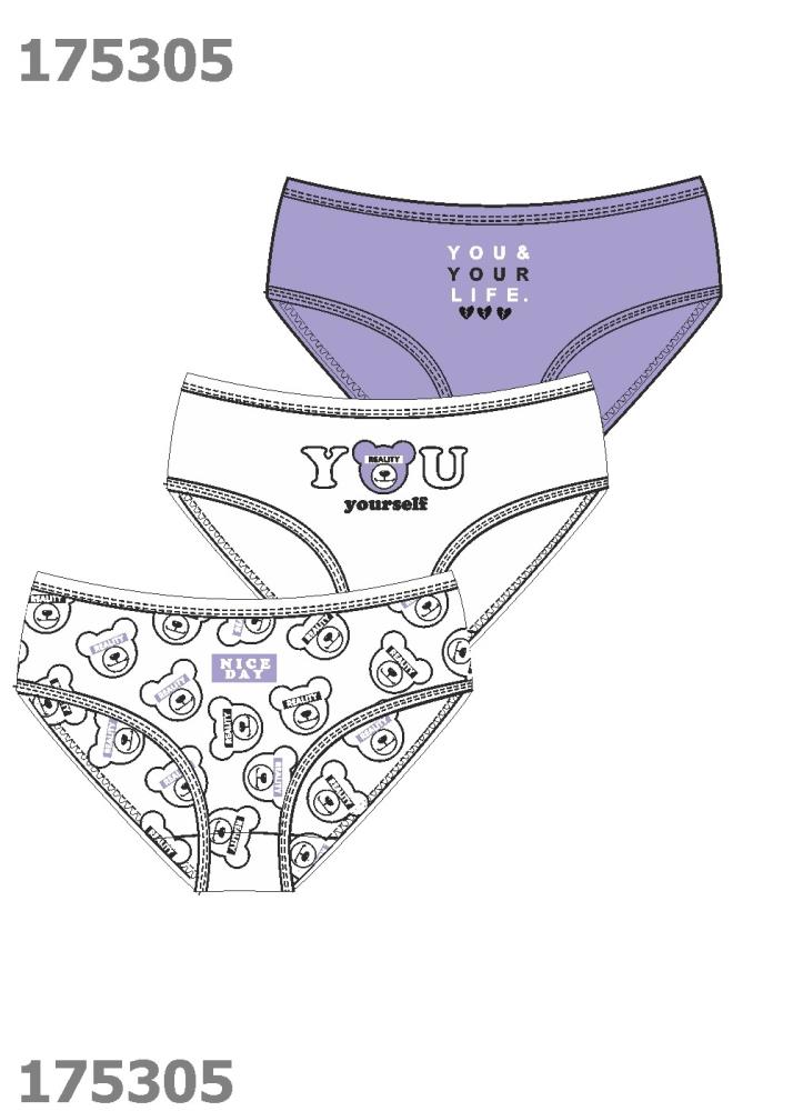 Трусы дев (упак-3 шт) (АРТ. GC5605)