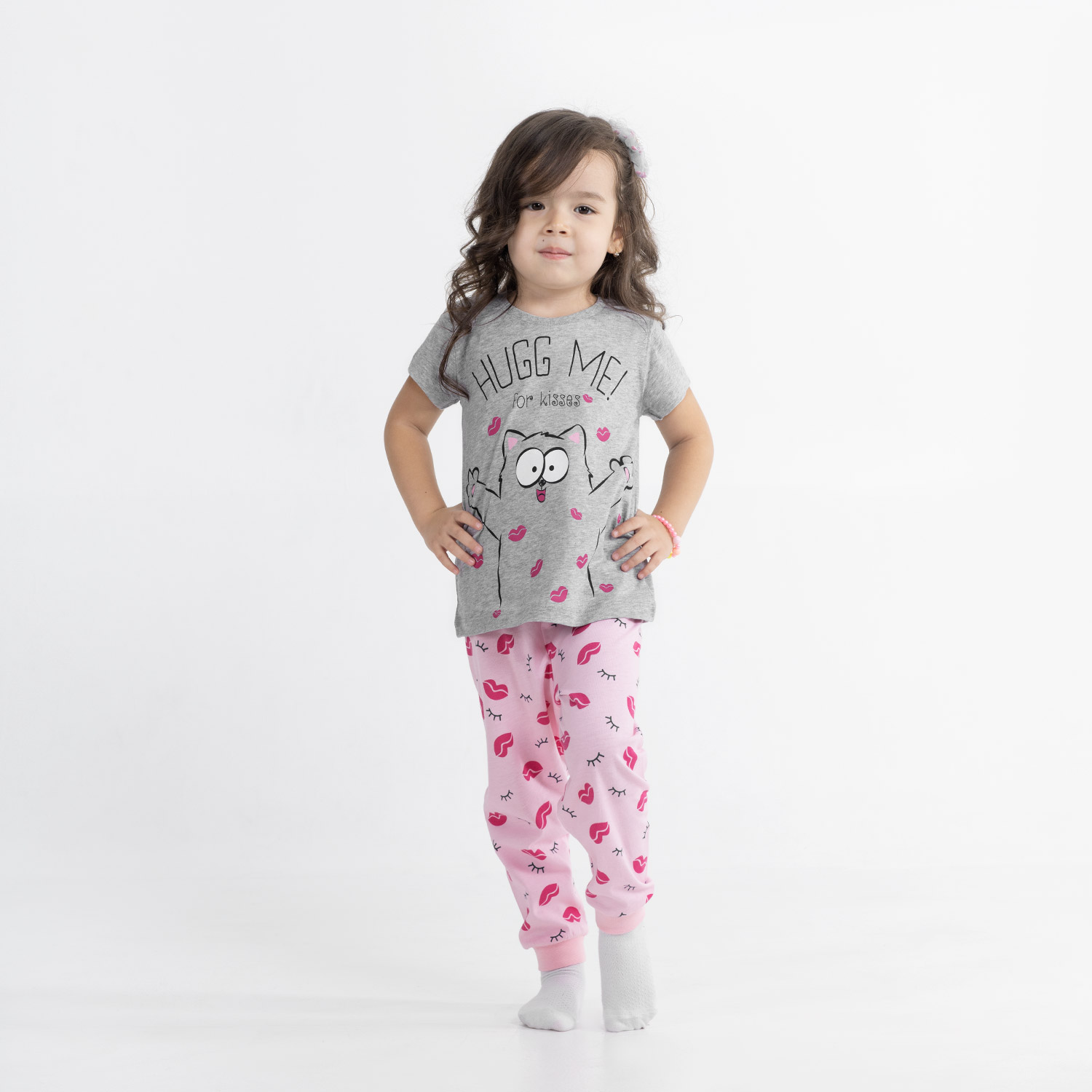 Комплект дев  (футболка, брюки) (АРТ. CSKG 50035)