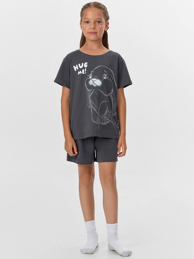 Комплект дев (футболка, шорты) (АРТ. 567727)