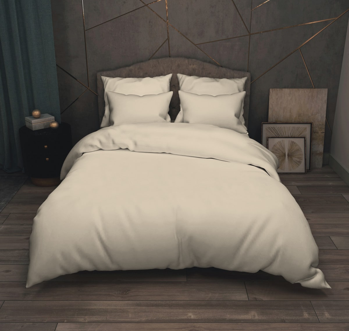 КПБ 2-х сп с европростыней бязь (АРТ. БО-007)