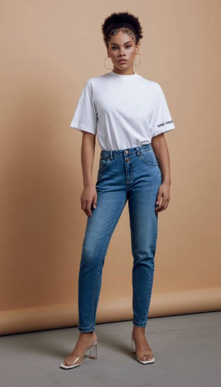 Брюки джинсовые жен Slim (АРТ. CON-402)