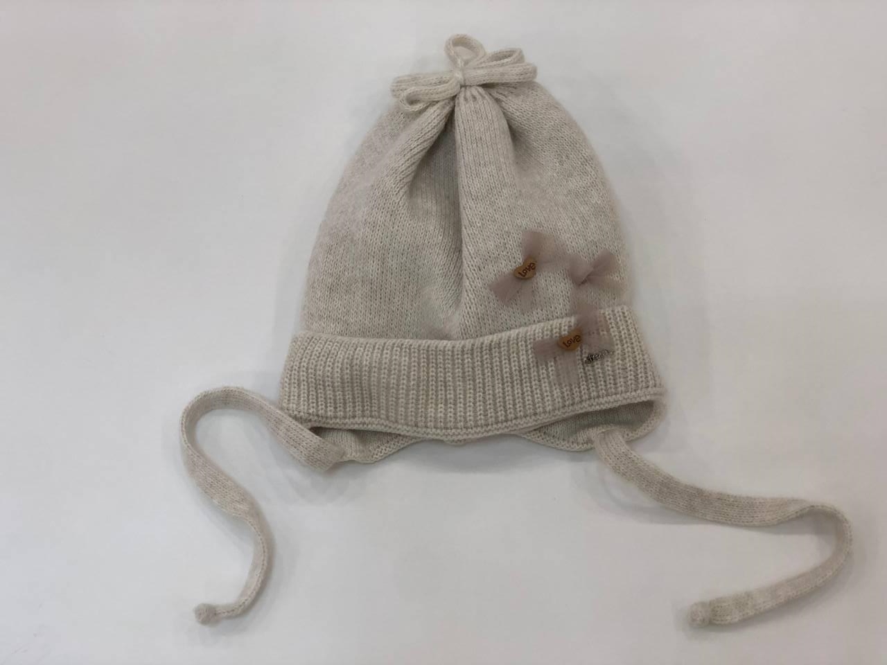 Шапка LOVE бантики гипюр (АРТ. ДШД21-088)