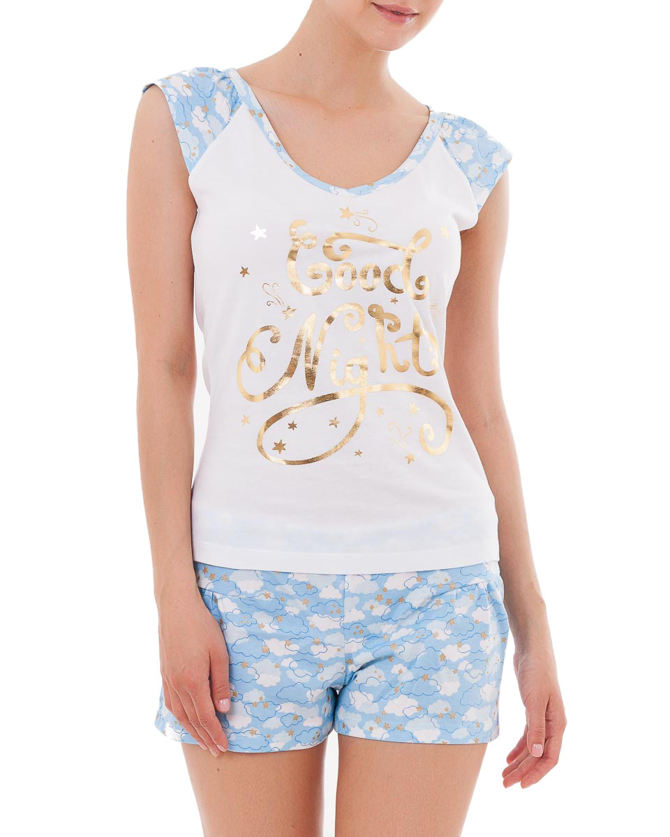 Пижама жен(фуфайка+шорты)   (арт.769-0) (АРТ. 562234)