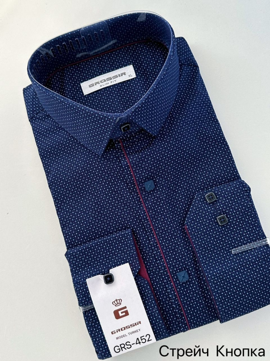 Рубашка муж Slim Fit (АРТ. GRS-452)