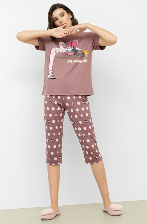 Комплект жен(футболка+бриджи) (АРТ. 592370)