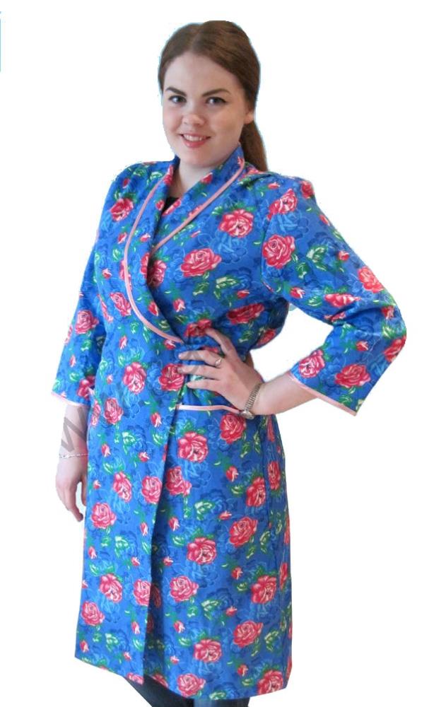 Халат фланелевый на запах жен (АРТ. Халат фланелевый на запах)