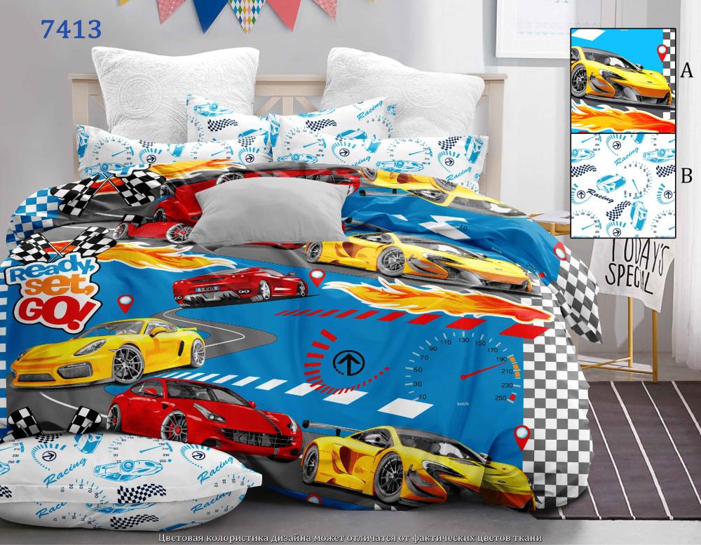 КПБ  Поплин 1,5 СП ( наволочка 50*70 1шт) (АРТ. 7413)