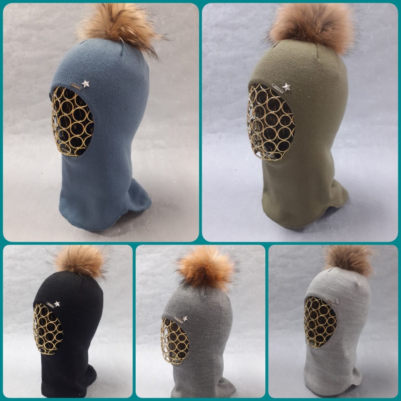 Шапка-шлем Пятныш енот (АРТ. M1515)