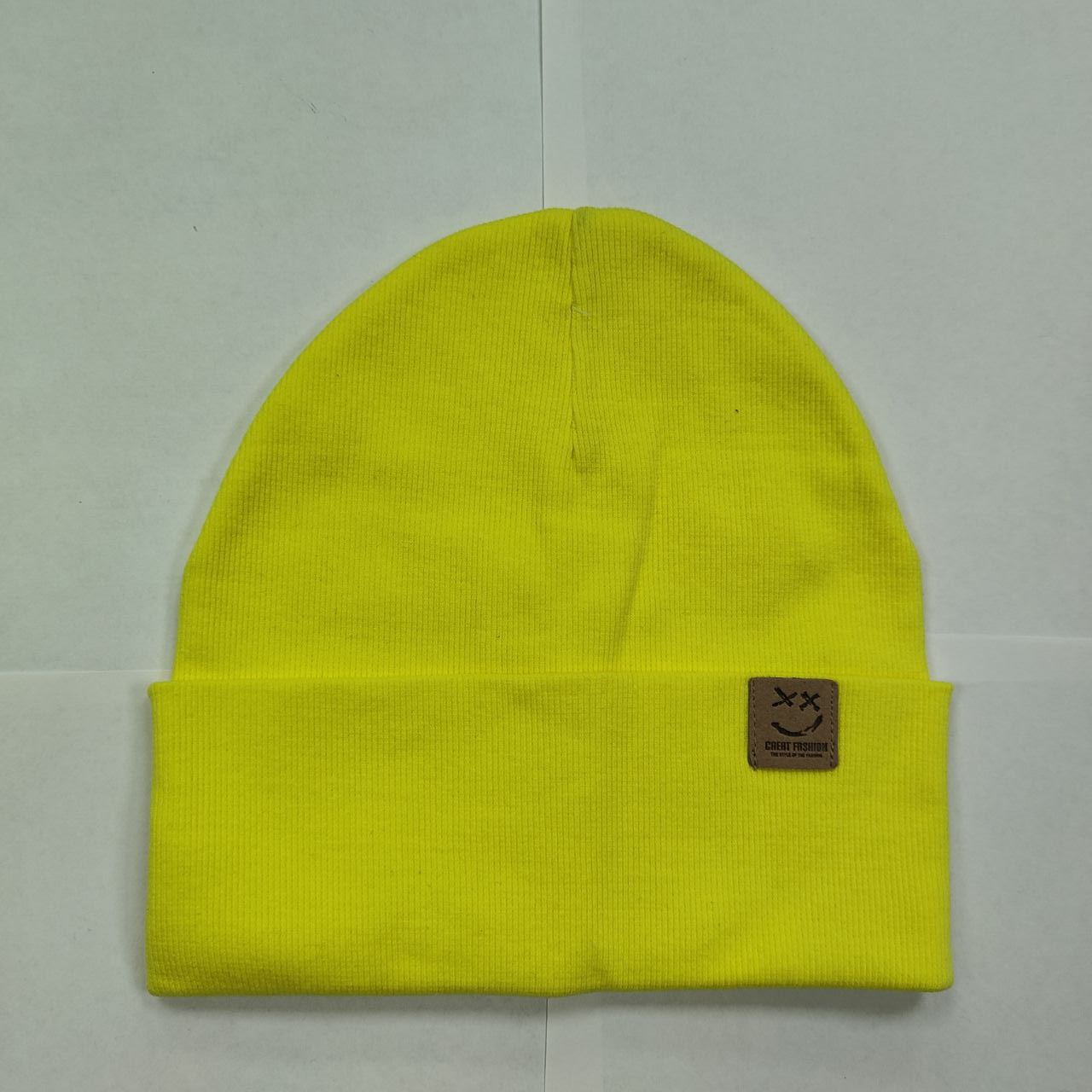 Шапка-рубчик Неон с отворотом (АРТ. 22-493ТШУ)