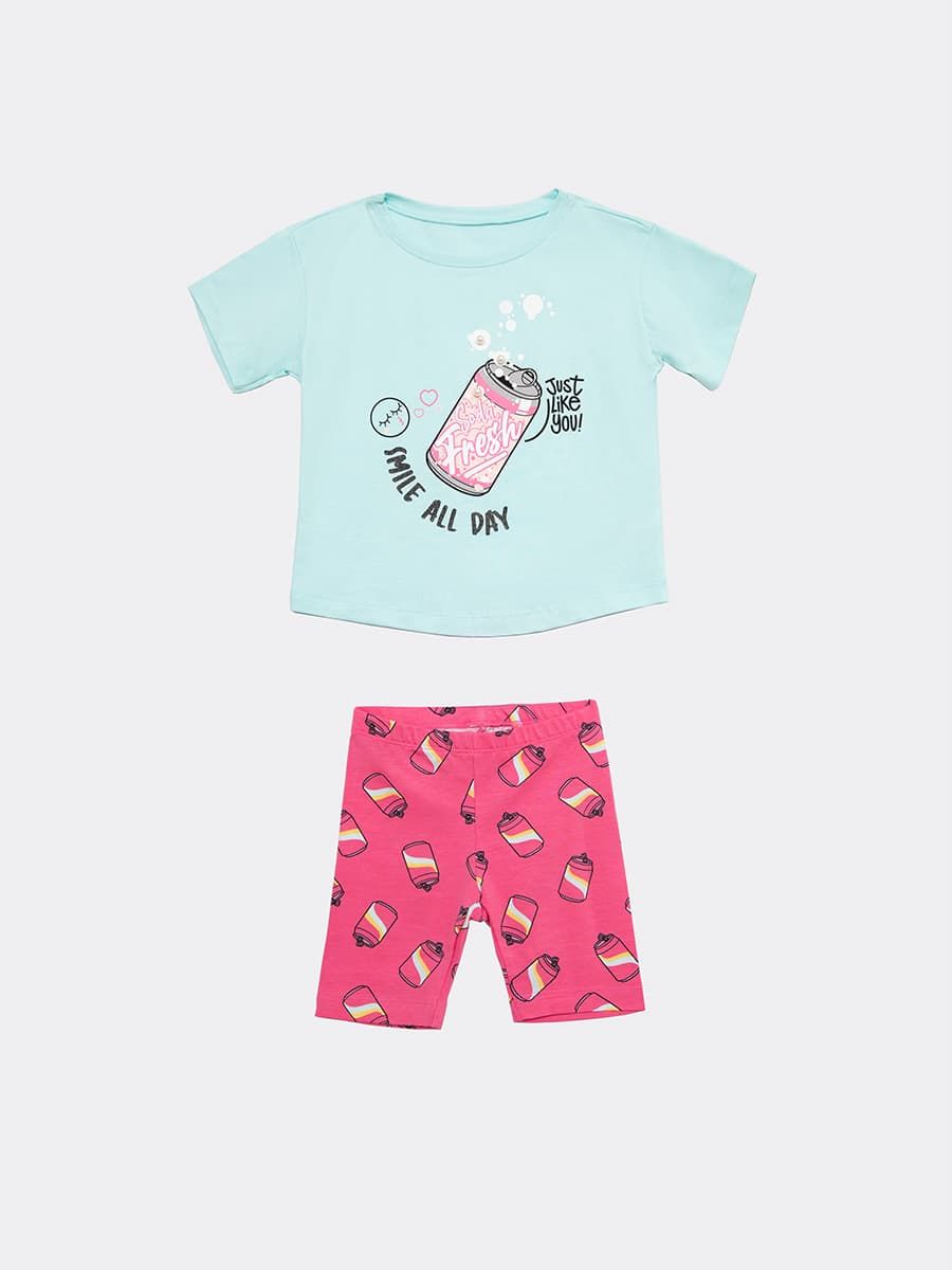 Комплект дев (футболка, шорты) (АРТ. 197727)