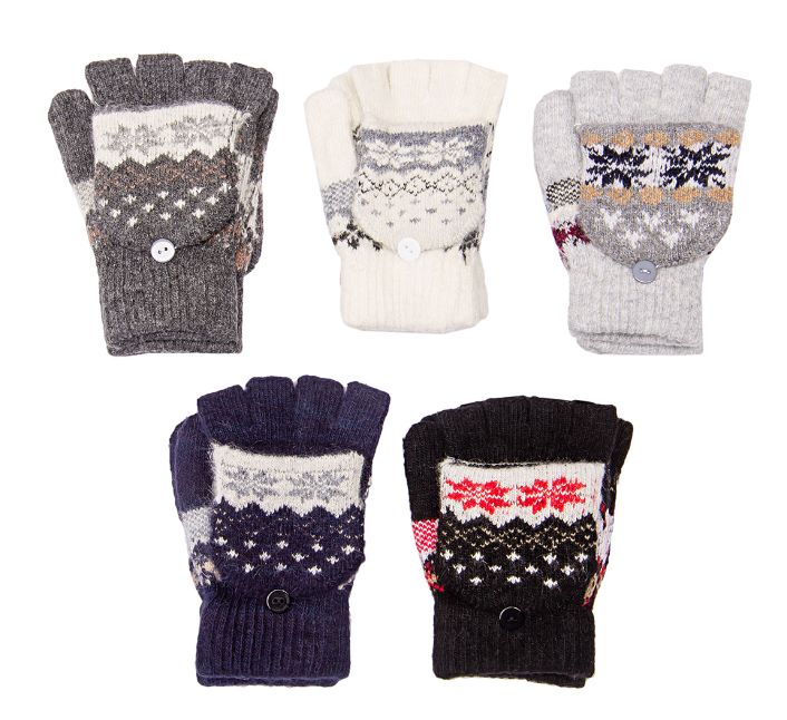 Перчатки жен трикотажные (АРТ. S566-L)