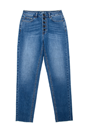 Брюки джинсовые жен Mom Fit (АРТ. CON-189)