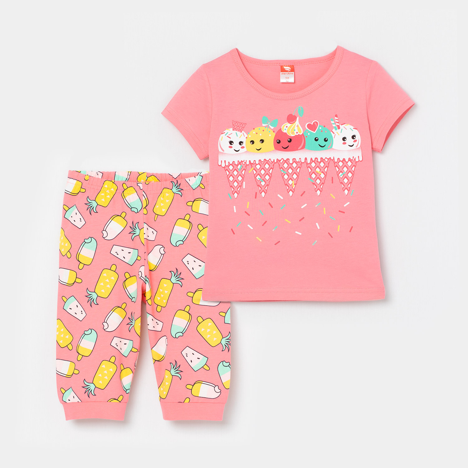 Комплект дев (футболка, бриджи) (АРТ. CSKG 50009)