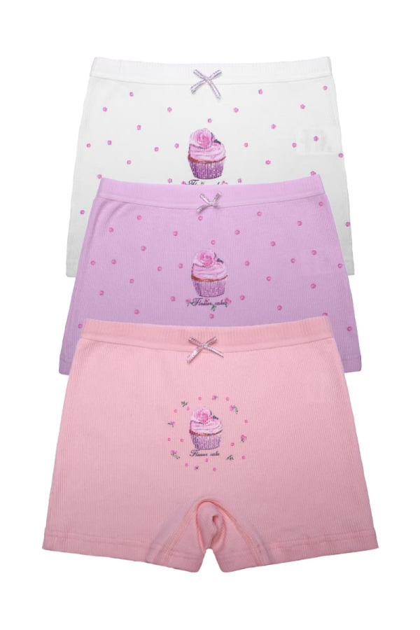 Набор трусов - шортиков дев (уп-ка 3 шт)  (АРТ. 1050)