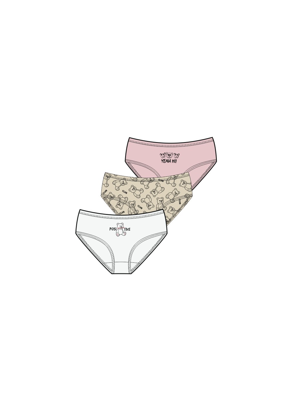 Трусы дев (упак-3 шт) (АРТ. GC5646)