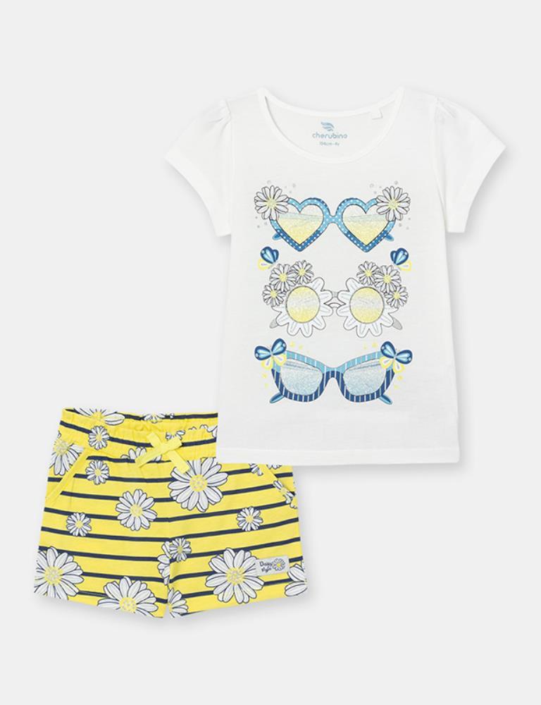 Комплект дев  (футболка, шорты) (АРТ. CSKG 90090)