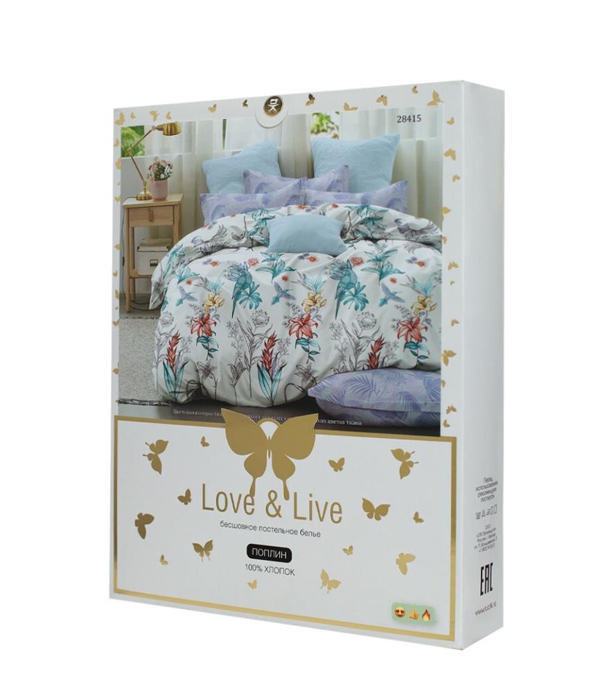КПБ "Love&Live" Поплин 1,5 СП (АРТ. КПБ "Love&Live")