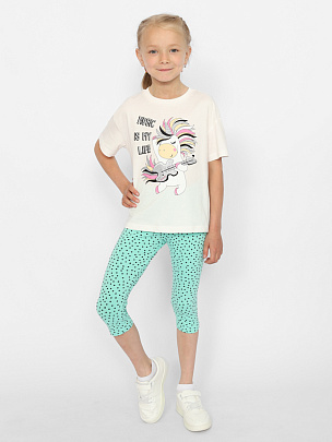 Комплект дев (футболка, брюки типа "легинсы") (АРТ. CWKG 90151)