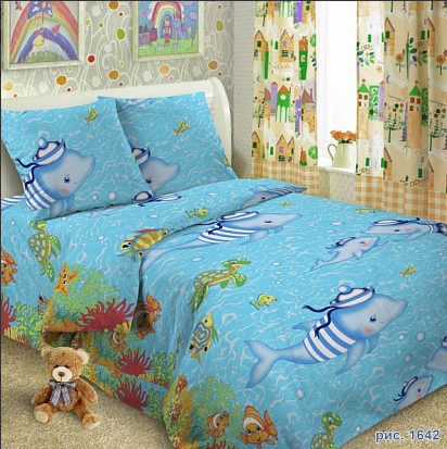 КПБ детский поплин (АРТ. 1642 сказочная страна)