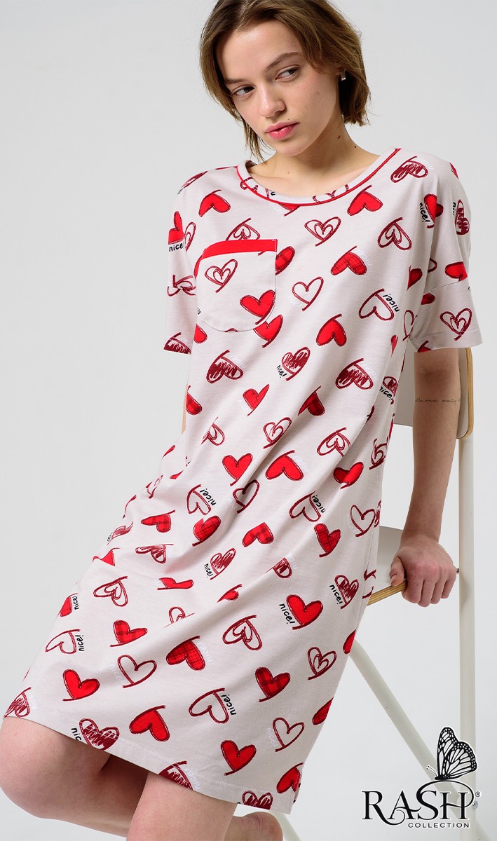 Сорочка ночная жен   (АРТ. Валентинки)