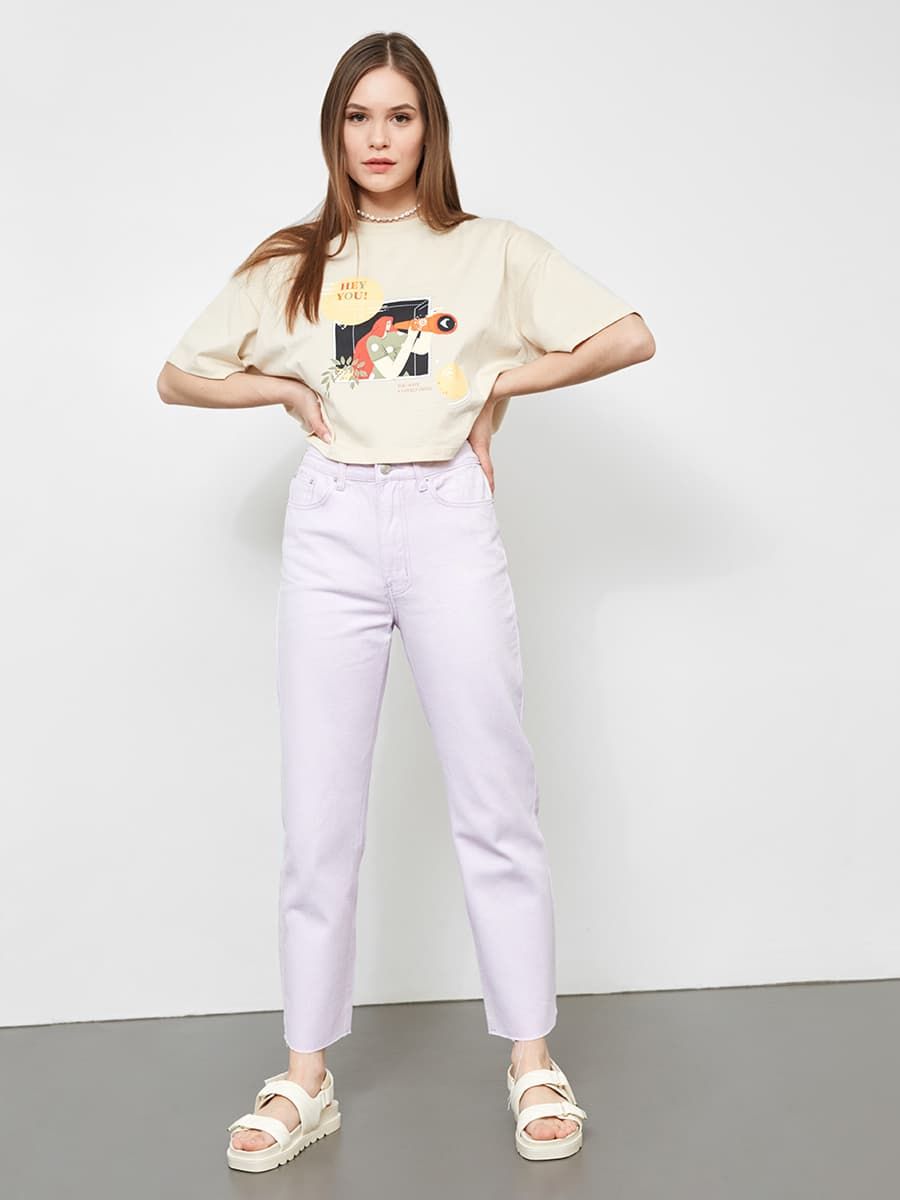 Брюки джинсовые жен (АРТ. 2021-DTW303)