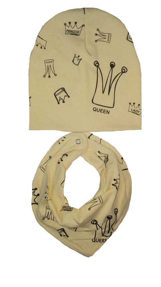 Комплект дет трикотаж-2 QUEEN (шапка+буф) (арт. ДКД18-126)