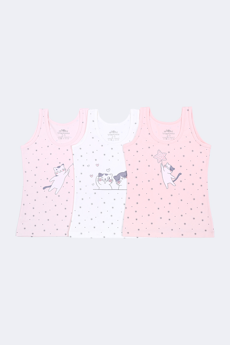 Майка дев (уп-ка 3 шт)  (АРТ. 1725)