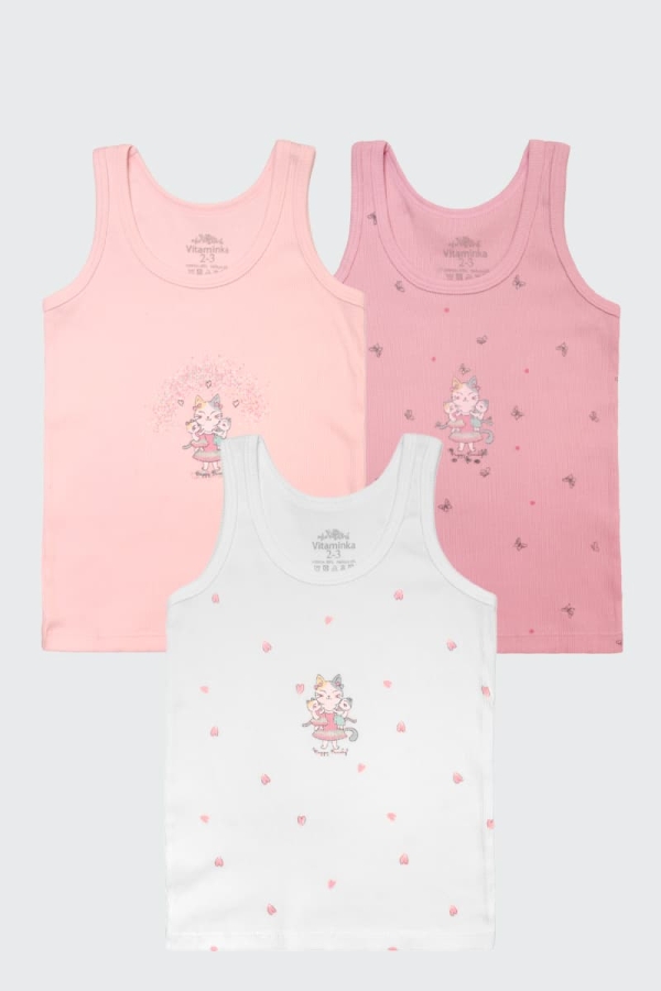 Майка дев (уп-ка 3 шт)  (АРТ. 1717)