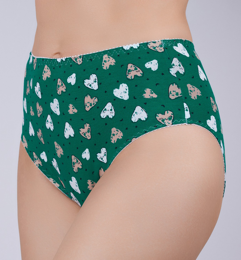 Трусы жен (АРТ. 109-8 сердца на зелёном)