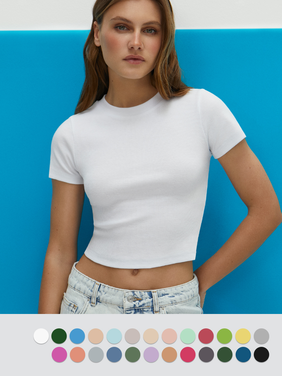 Футболка жен укороченная Mi 1421С Fresh (АРТ. Mi 1421С)