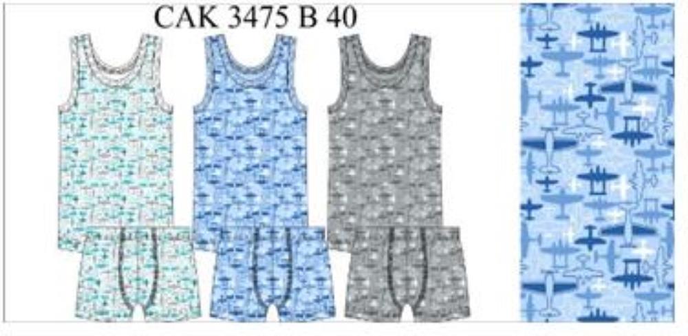 Комплект мал (майка+трусы) (АРТ. CAK 3475)