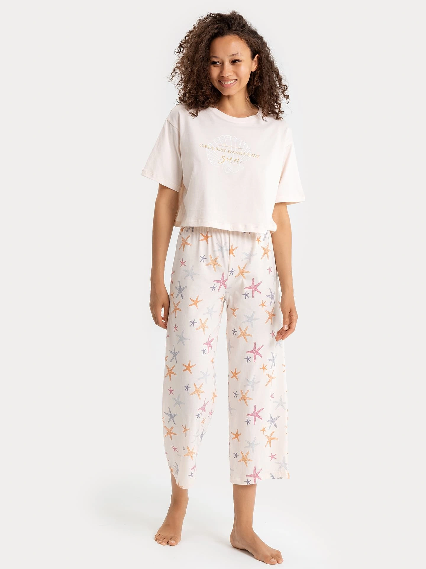 Комплект жен(футболка+бриджи)  (АРТ. 592444)