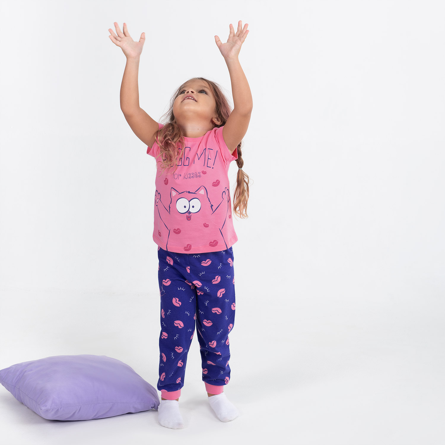 Комплект дев  (футболка, брюки) (АРТ. CSBG 50035)