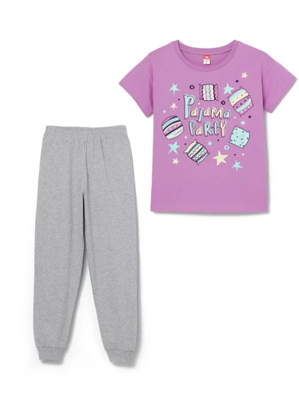 Комплект дев (футболка, брюки) (АРТ. CSJG 50015)