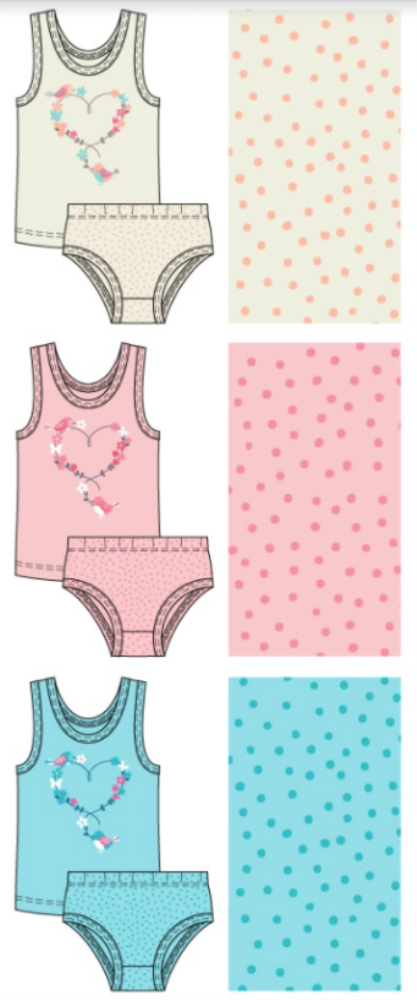 Комплект  дев  (майка, трусы) Cherubino (АРТ. CWKG 30016)