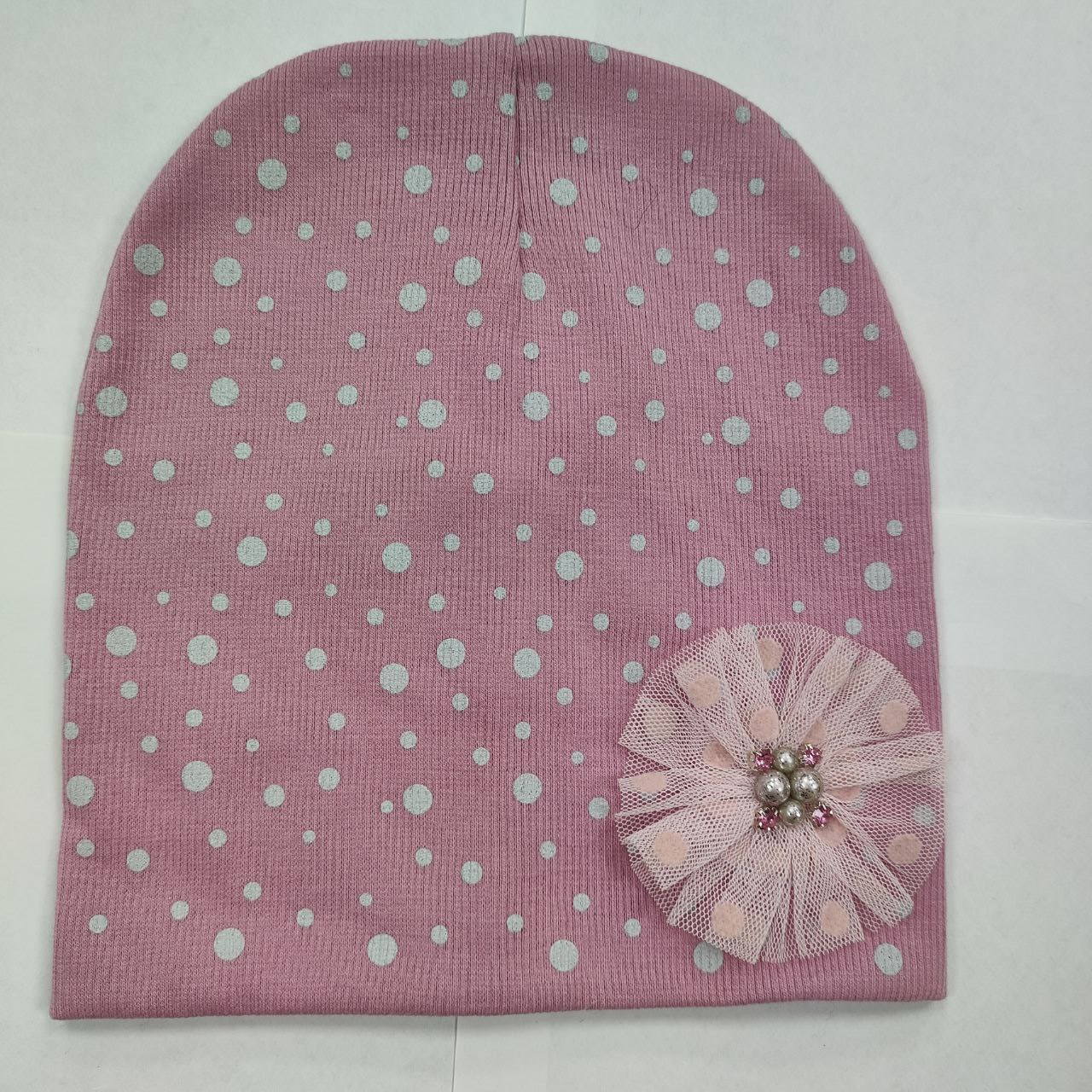 Шапка-рубчик Горошек (АРТ. 22-442ТШД)