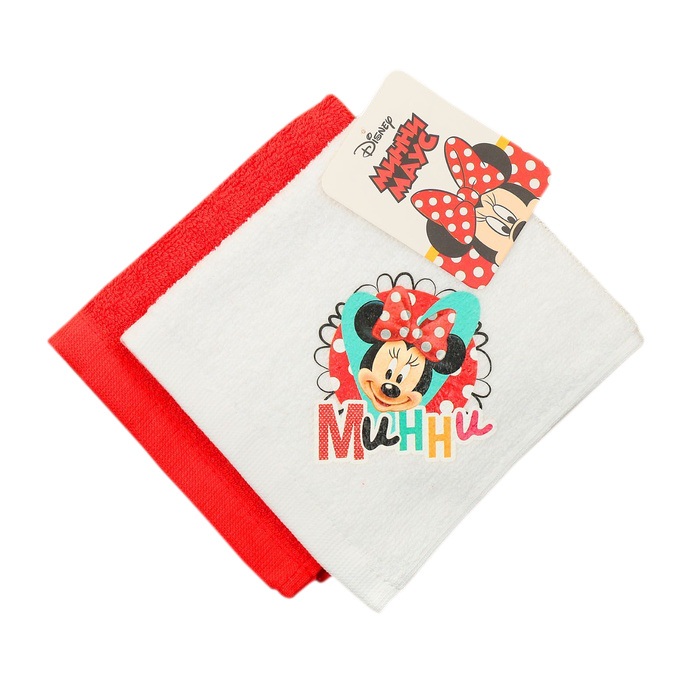 Набор махровых полотенец"Минни Маус" 2шт (АРТ. 1205028)