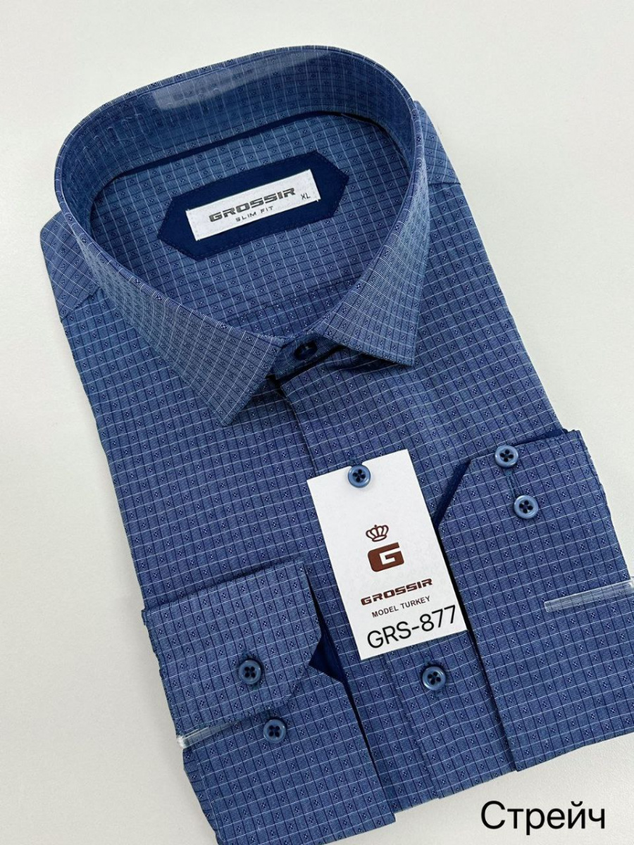 Рубашка муж Slim Fit (АРТ. GRS-877)