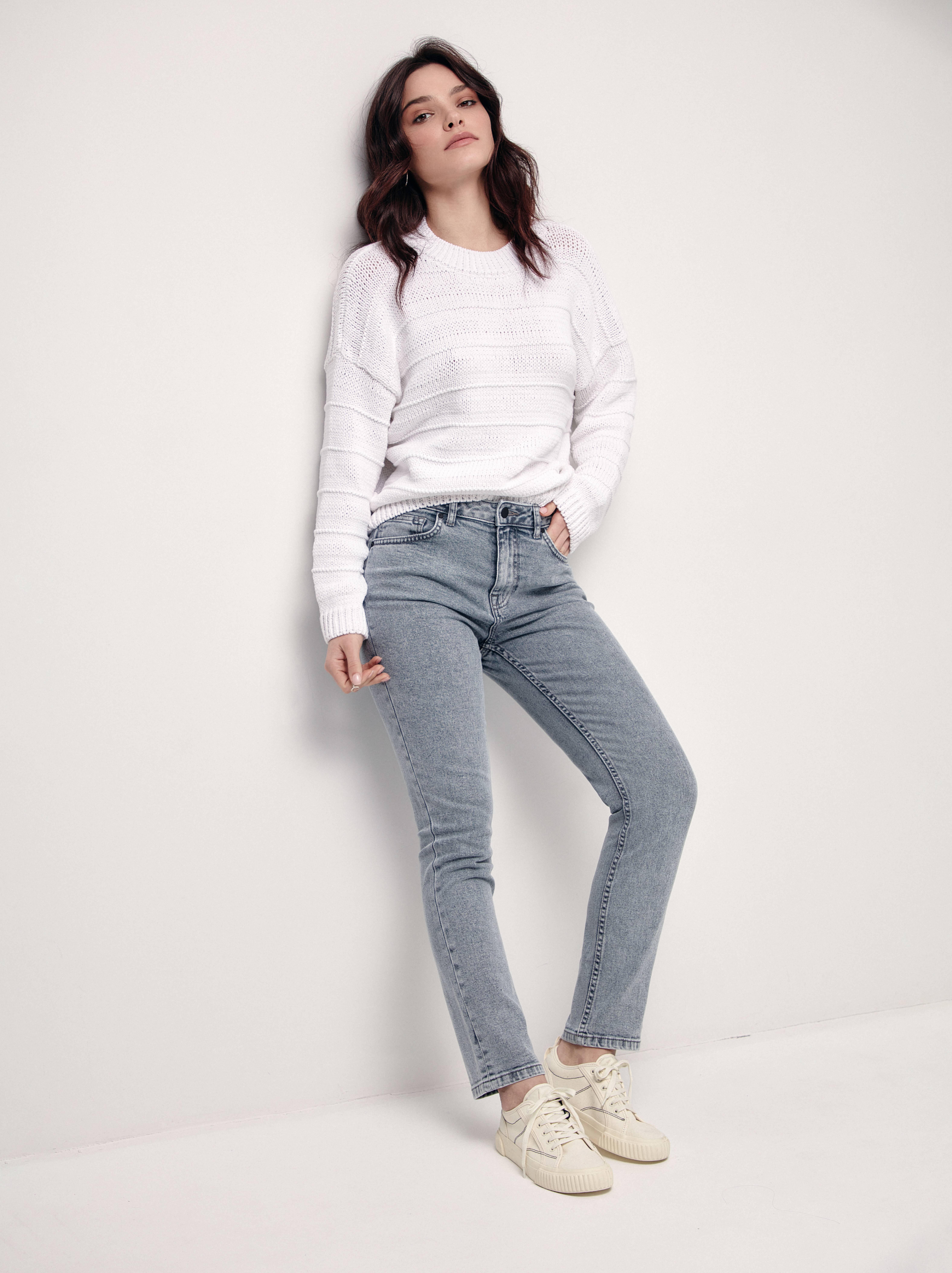 Брюки джинсовые жен Straight leg (АРТ. CON-448)