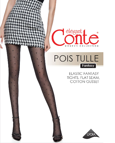 Колготки жен CONTE ELEGANT POIS TULLE/прайс 01.07.2023 (АРТ. 22С-47СП)