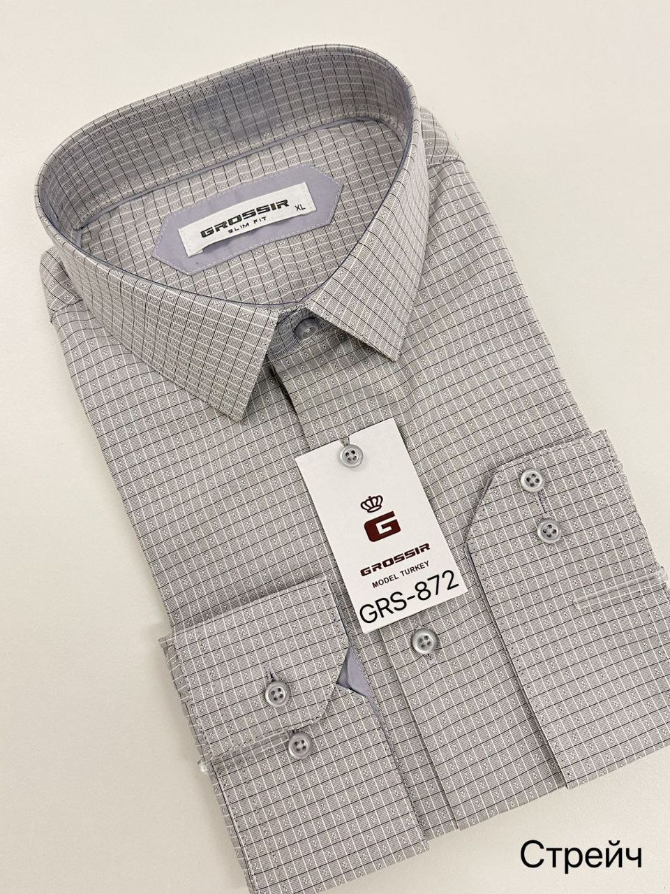 Рубашка муж Slim Fit (АРТ. GRS-872)