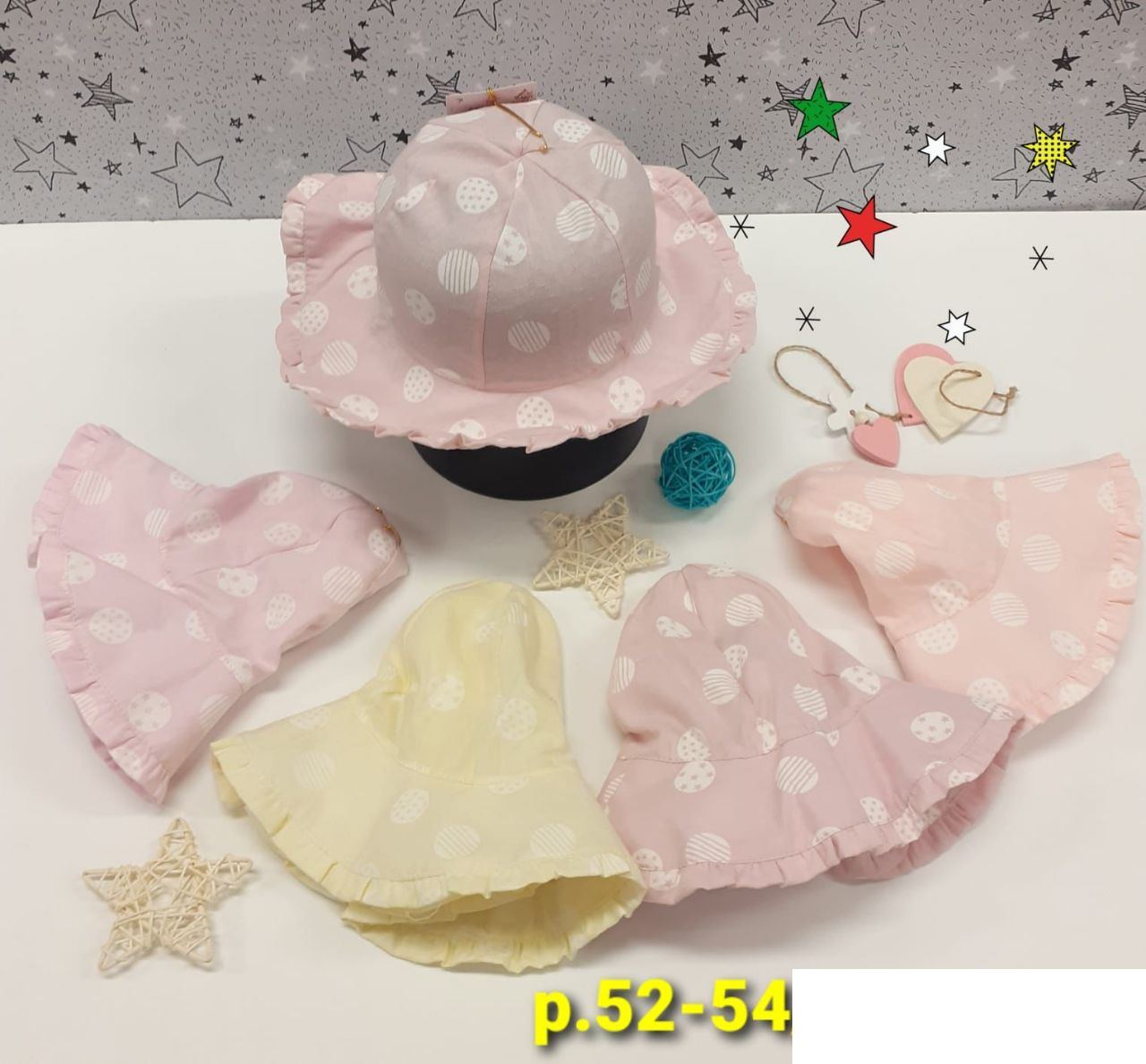 Панама хлопок Мячик/Сердца (АРТ. ПД21-356)