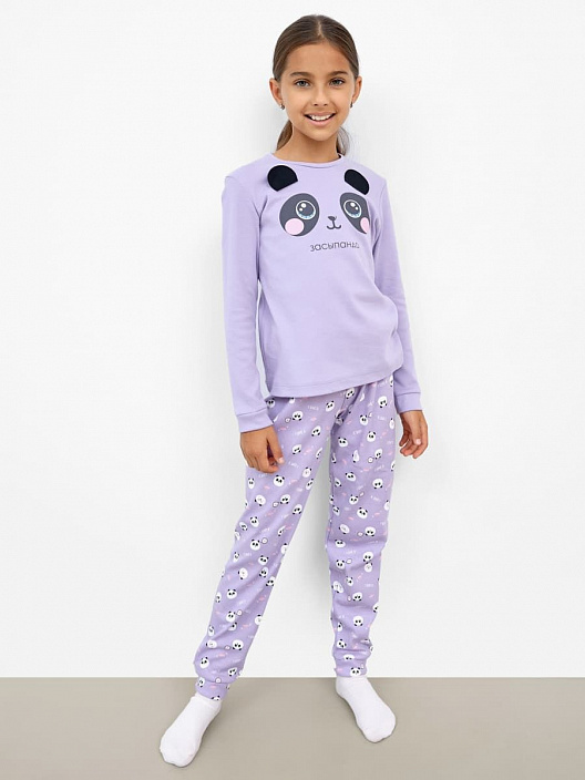 Пижама дев (фуфайка+брюки) (АРТ. 567722)