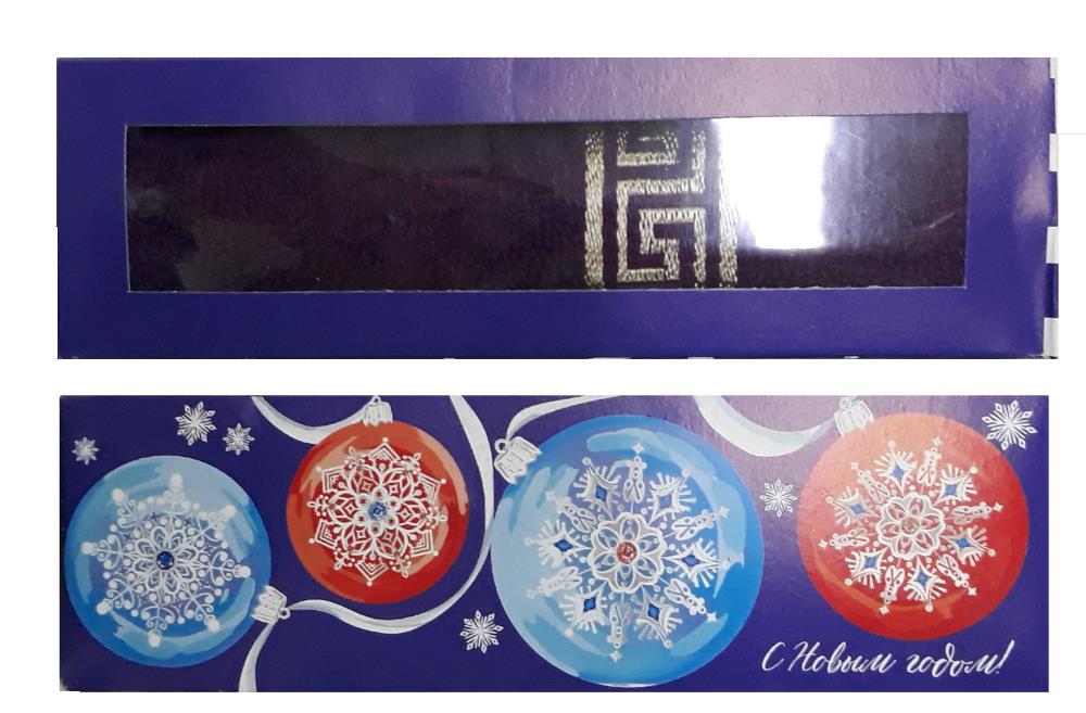 Комплект коробка С Новым Годом  5,5*18*5,5, полотенце махровое 30*30 (Art soft tex) (АРТ. НК-4)